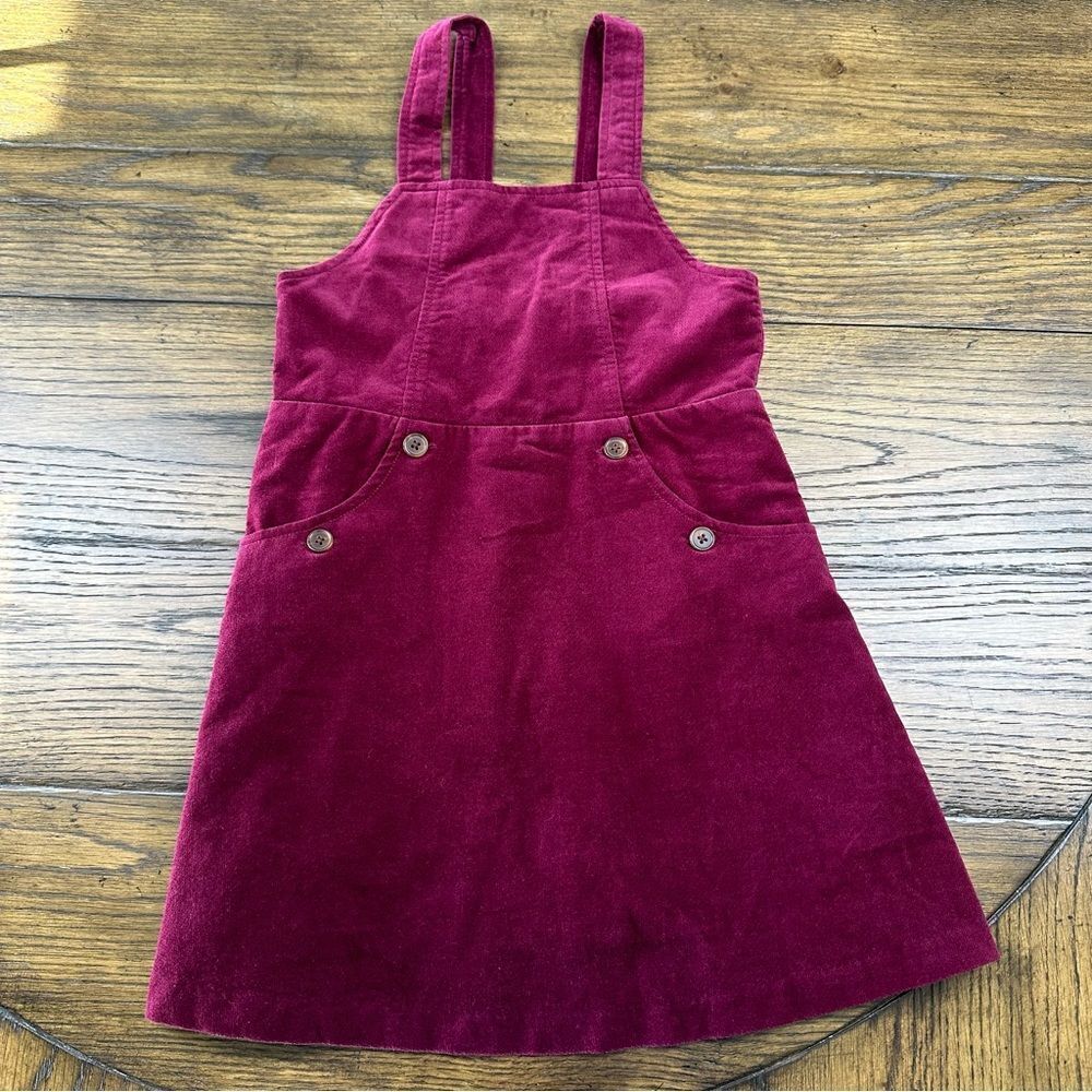 Kids Burgundy Corduroy Dress